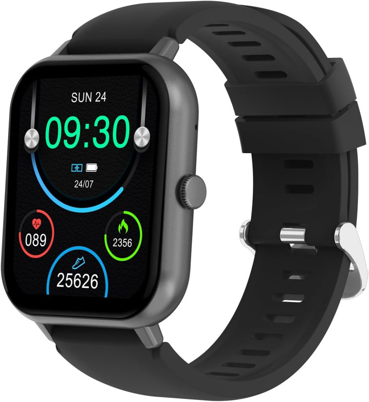 Smart Watch with Bluetooth Call, 1.9" HD Touch Screen Fitness Tracker 50+ Sport Modes Elegant Activity Tracker for Android/iOS Phones - Black