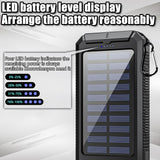 Versatile Outdoor Solar Power Bank 10000mAh 4-in-1: Charge/Light All-Day Use