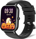 Smart Watch (Answer/Make Calls) 1.83" Fitness Tracker Heart Rate Blood Pressure Oxygen Sleep Monitor 200 Sport Modes Step Calories Trackers IP67 Waterproof Android iPhone Women Men (Black)