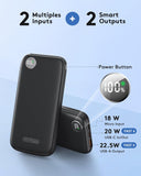 Ultra-Slim 10000mAh Portable Charger with Fast Charging (Max 12V/4.5A), USB-C Input/Output, Lightweight Travel Power Bank.