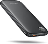 Ultra-Slim 10000mAh Portable Charger with Fast Charging (Max 12V/4.5A), USB-C Input/Output, Lightweight Travel Power Bank.