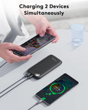 Ultra-Slim 10000mAh Portable Charger with Fast Charging (Max 12V/4.5A), USB-C Input/Output, Lightweight Travel Power Bank.