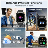 Smart Watch for Men Fitness Tracker: Make/Answer Call Military Smart Watches for Men Digital Mens Watches Running Waterproof Smartwatch Android Phones iPhone Samsung Compatible Heart Rate Monitor