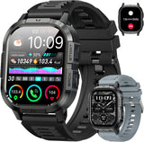 Smart Watch for Men Fitness Tracker: Make/Answer Call Military Smart Watches for Men Digital Mens Watches Running Waterproof Smartwatch Android Phones iPhone Samsung Compatible Heart Rate Monitor
