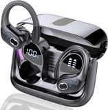 Wireless Earbuds 75hrs Bluetooth 5.4 Headphone Sport, 2025 Bluetooth Earbuds Stereo Deep Bass Over Ear Bud with Earhooks, ENC Noise Cancelling Mic, IPX7 Waterproof Earphone for Workout/Running