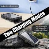 Versatile Outdoor Solar Power Bank 10000mAh 4-in-1: Charge/Light All-Day Use