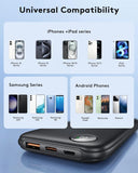 Ultra-Slim 10000mAh Portable Charger with Fast Charging (Max 12V/4.5A), USB-C Input/Output, Lightweight Travel Power Bank.