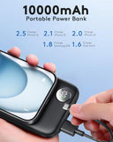 Ultra-Slim 10000mAh Portable Charger with Fast Charging (Max 12V/4.5A), USB-C Input/Output, Lightweight Travel Power Bank.